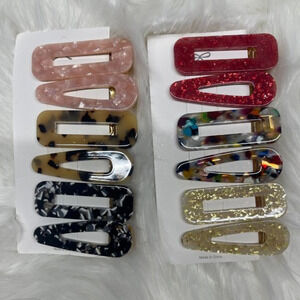 Acrylic Resin New Hair Clips for‎ Women, 12 pieces